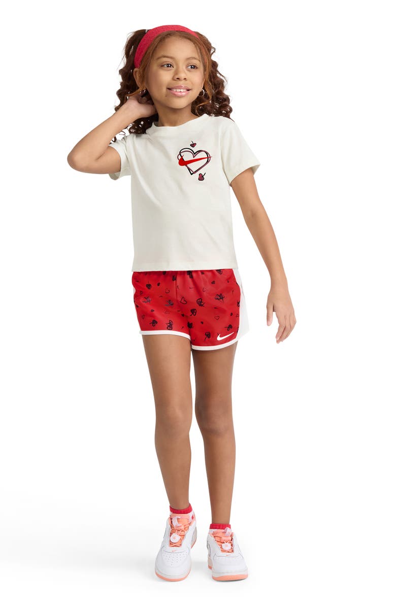 Nike Kids' Swoosh Logo Graphic T-Shirt & Shorts Set, Alternate, color, University Red