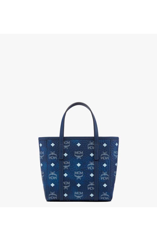 Mcm Mini Toni Top-zip Shopper In Blue