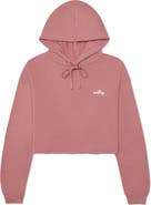 Dalix Womens Salty Midweight Fleece Cropped Hooded Sweatshirt