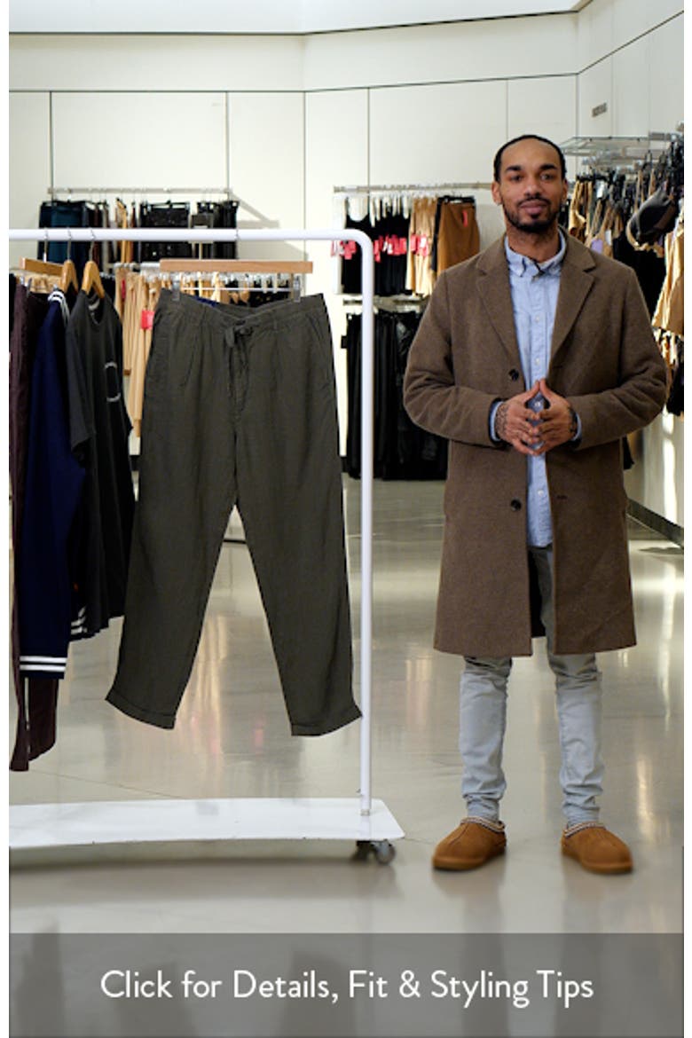 Slim Tapered Linen Pants video