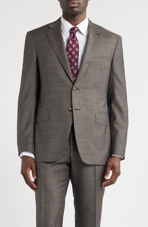 Siena Regular Fit Brown Mélange Wool Suit