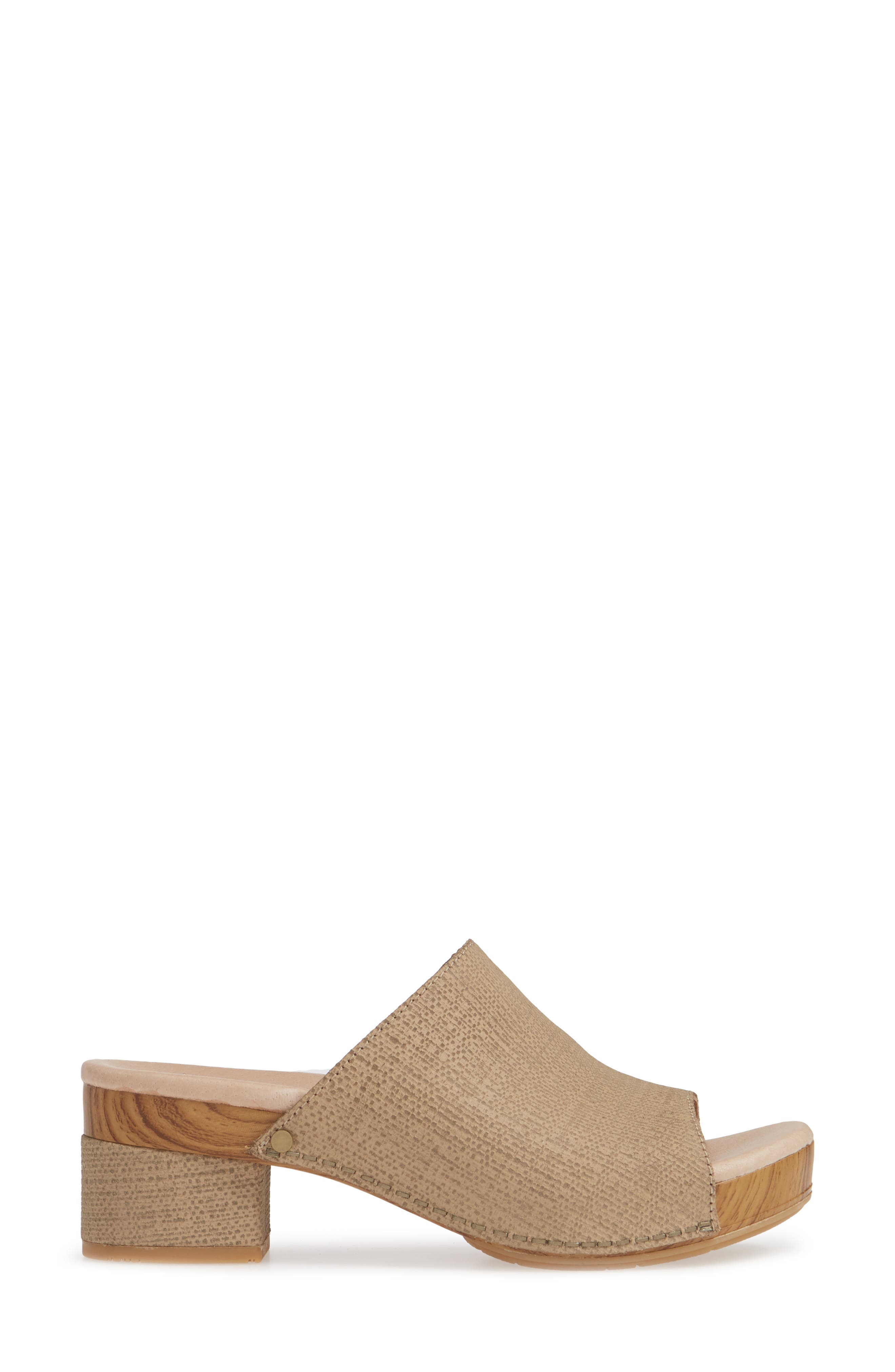 Maci Mule Sandal, Alternate, color, TAUPE LEATHER