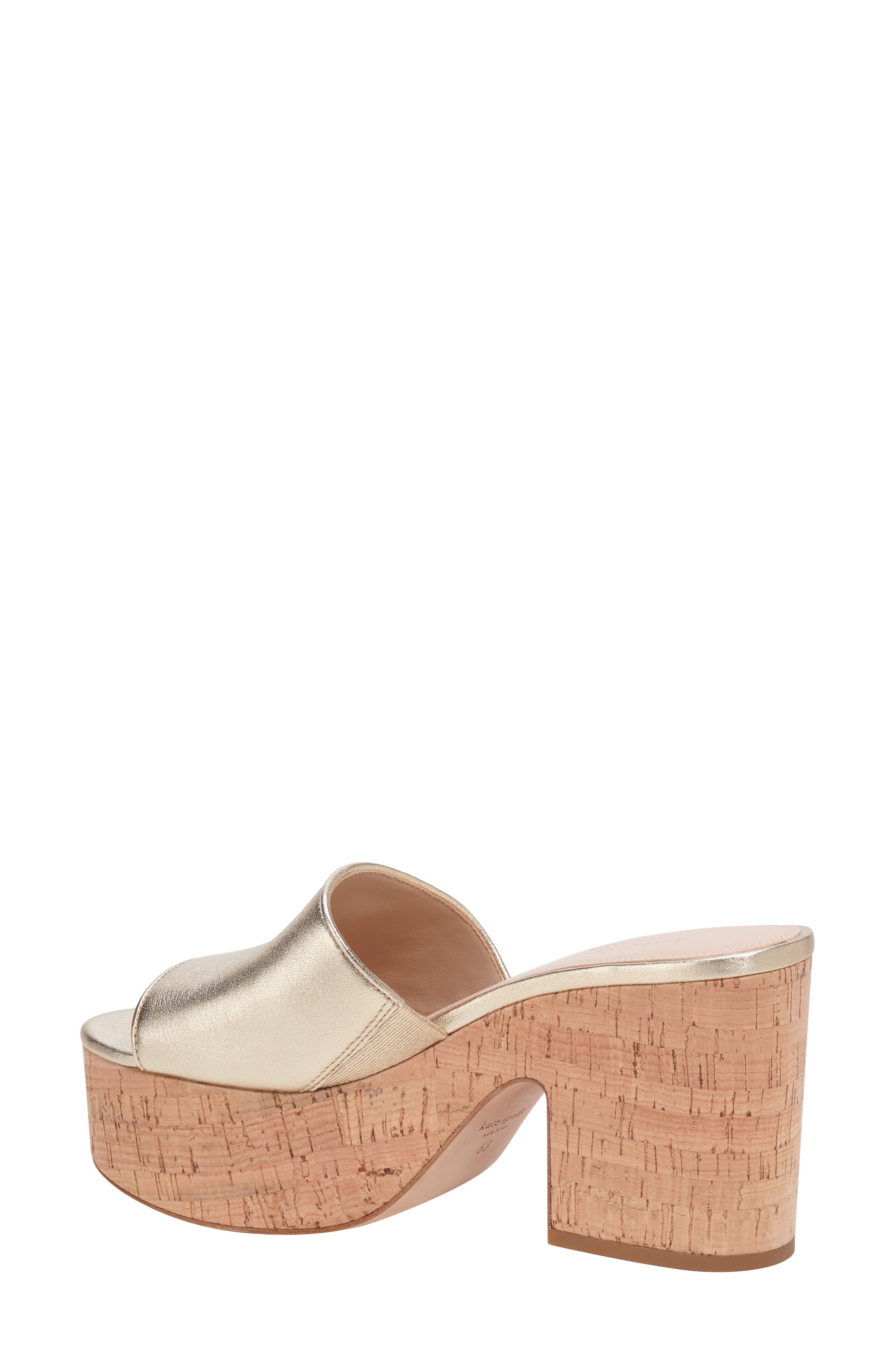 ibiza platform sandal, Alternate, color, PALE GOLD