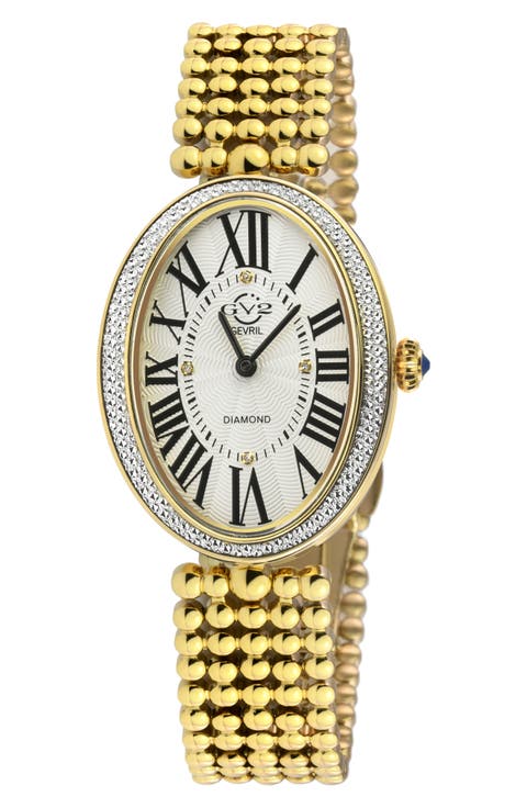 Piazza Diamond Accent Bracelet Watch, 29mm x 38mm
