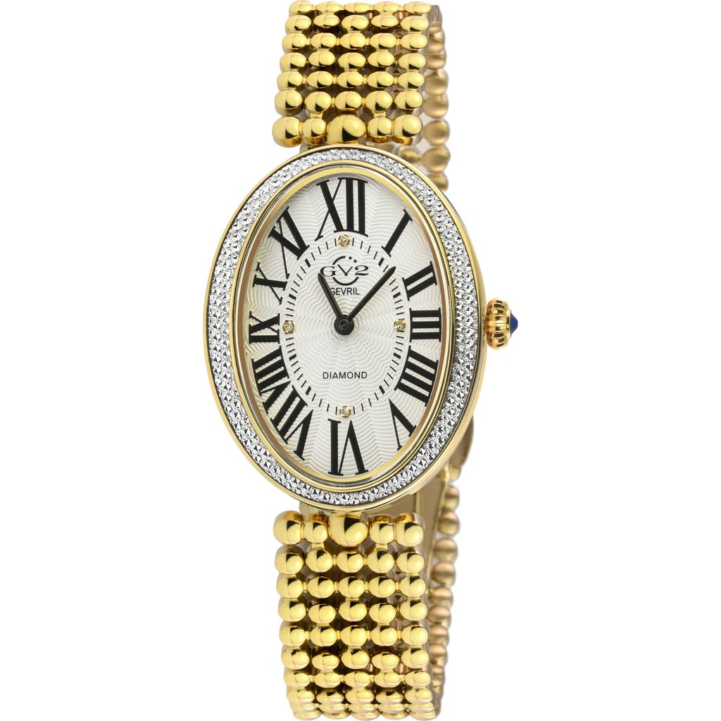 Gv2 Piazza Diamond Accent Bracelet Watch, 29mm X 38mm In Gold