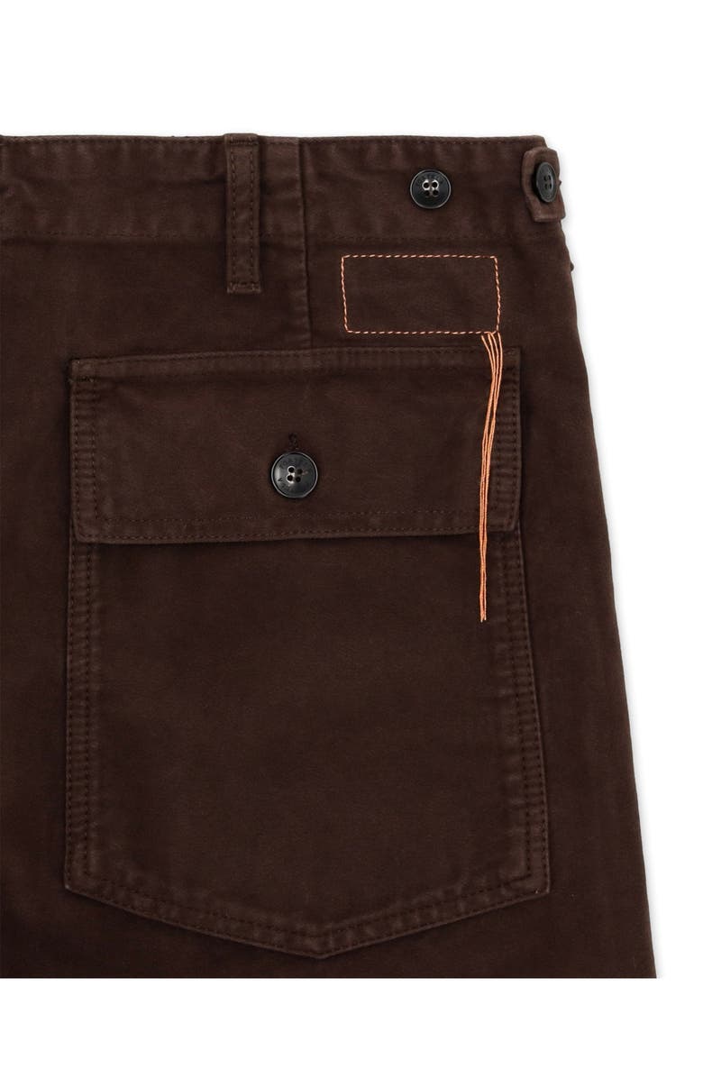 Fortela Newfatigue Moleskin Fatigue Trousers, Alternate, color, Dark Brown