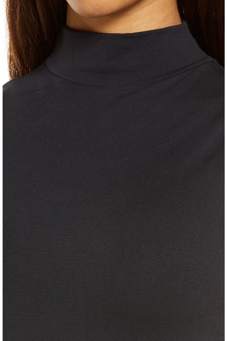 Sleeveless Mock Neck Dress, Alternate, color, BLACK