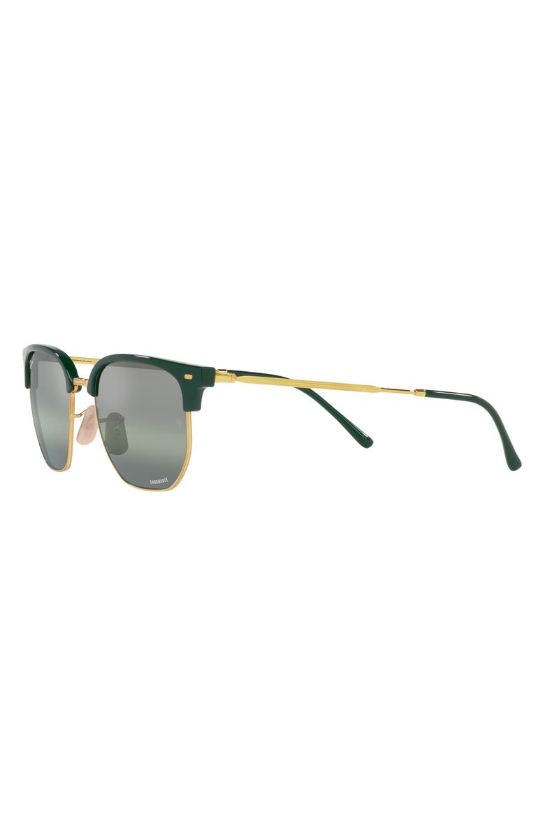 Ray-Ban New Clubmaster 51mm Mirrored Polarized Irregular Sunglasses, Alternate, color,