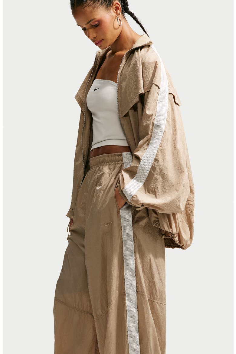 Wide Leg Woven Tech Pants, Alternate, color, PARACHUTE BEIGE/ SAIL