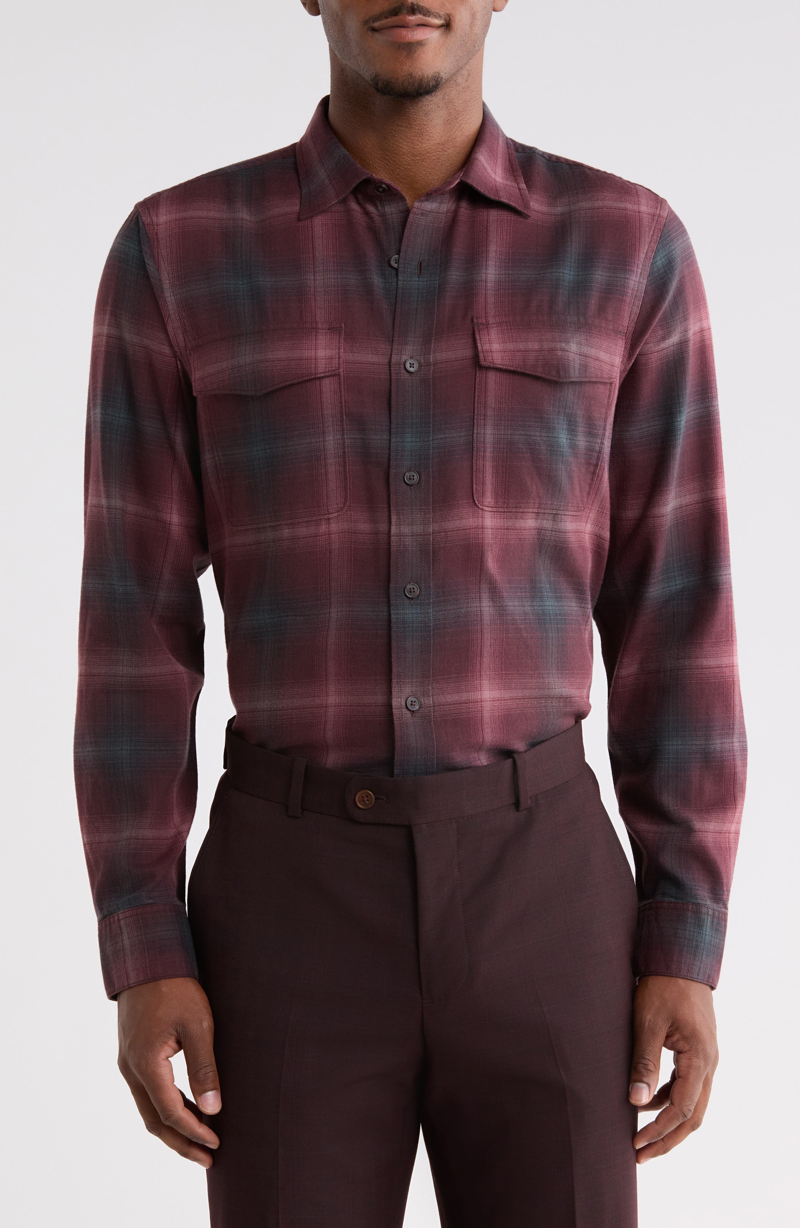 BURGUNDY MINERAL PLAID