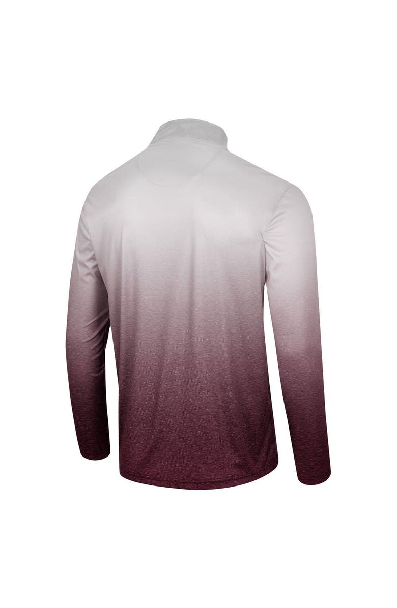 COLOSSEUM Men's Colosseum White/Maroon Mississippi State Bulldogs Laws of Physics Quarter-Zip Windshirt, Alternate, color, 