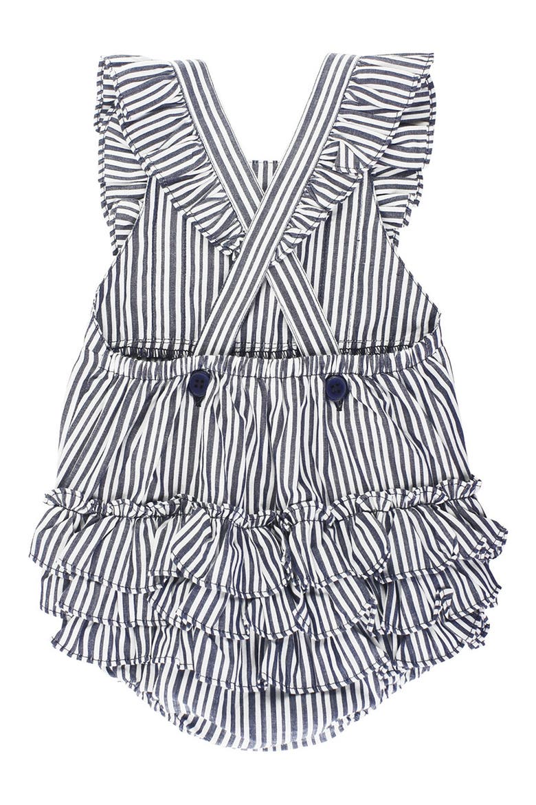 Stripe Bubble Romper, Alternate, color, BLUE