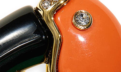 Kenneth Jay Lane Toucan Pin In Multi