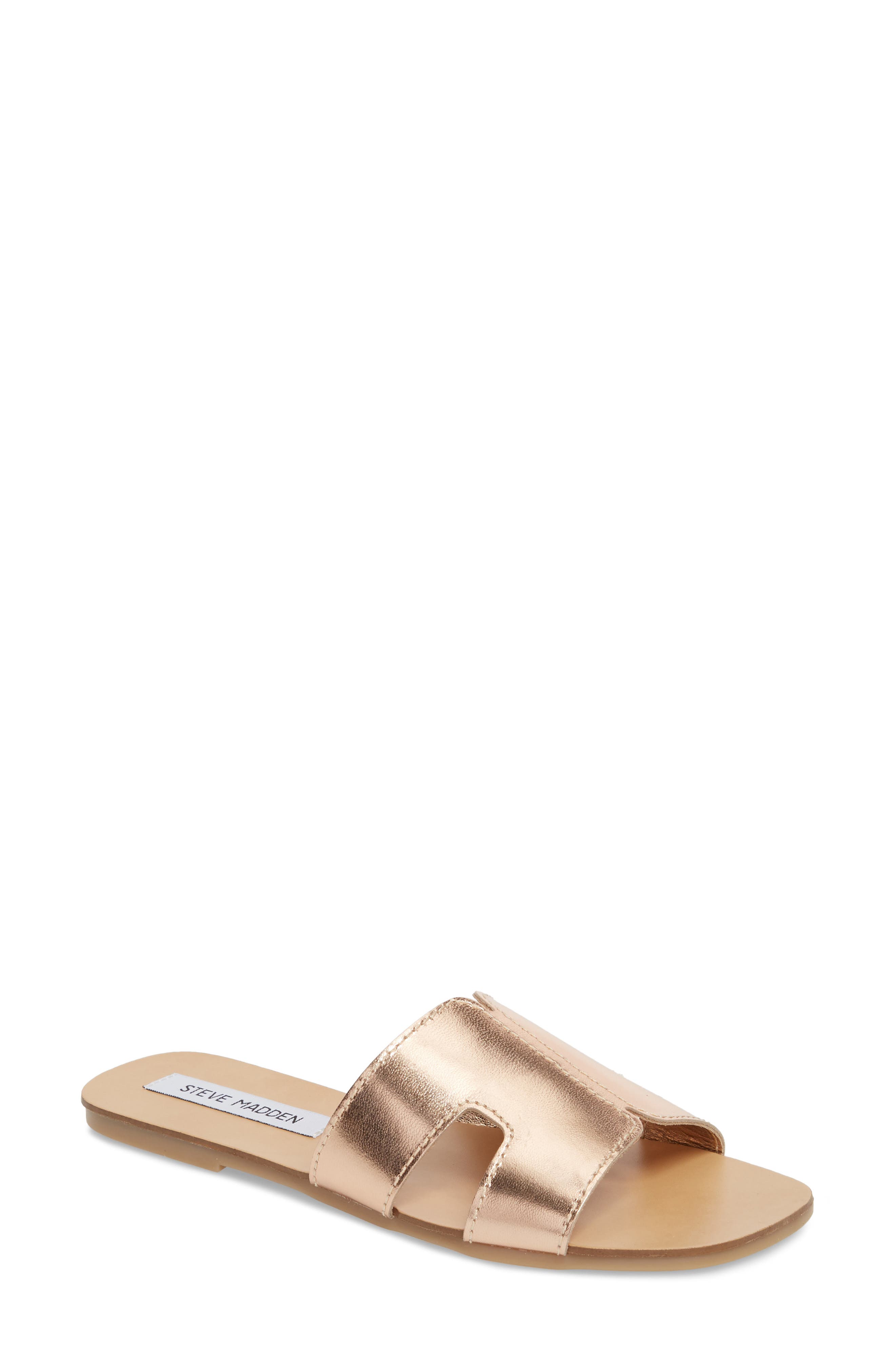 Sayler Slide Sandal, Main, color, ROSE GOLD
