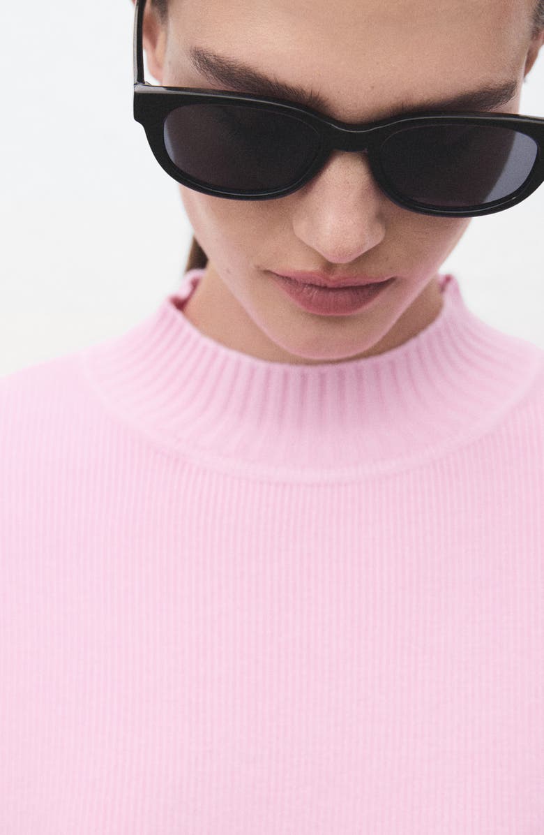 MANGO Rino Mock Neck Sweater, Alternate, color, Pink