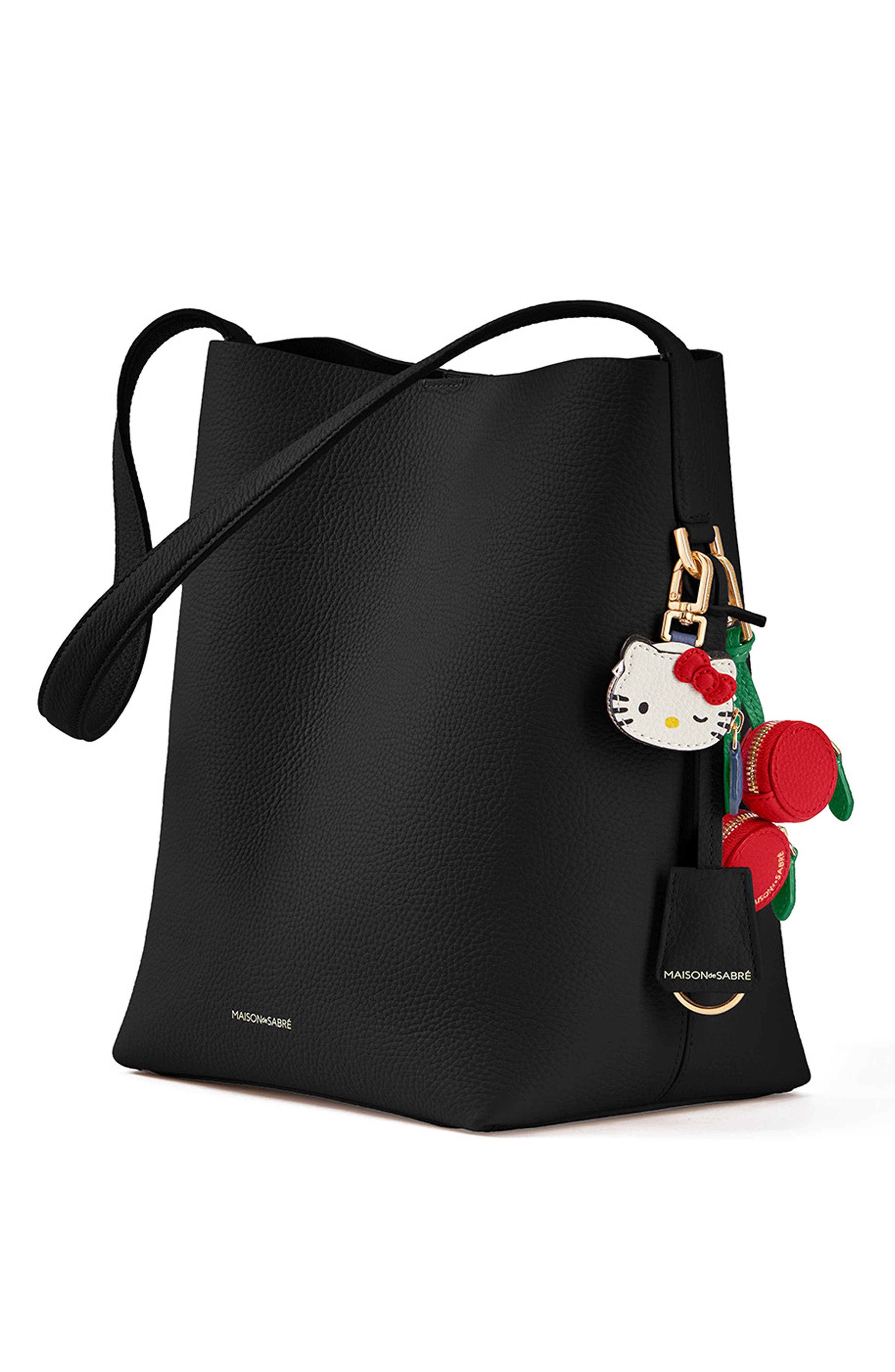 MAISON de SABRÉ The Bucket Soft Tote, Alternate, color, Rouge Noir