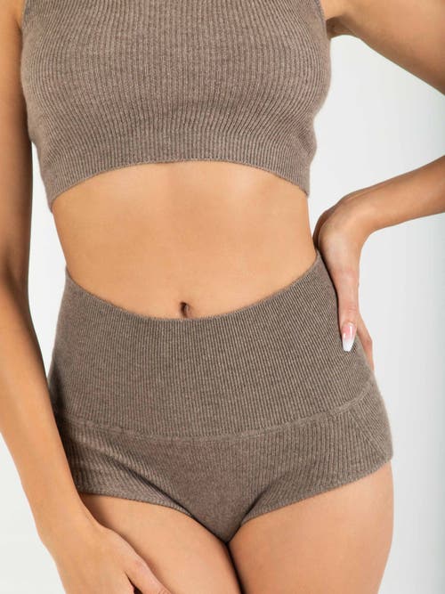 Gobi Mongolian Cashmere Organic Color Cashmere Knickers In Taupe