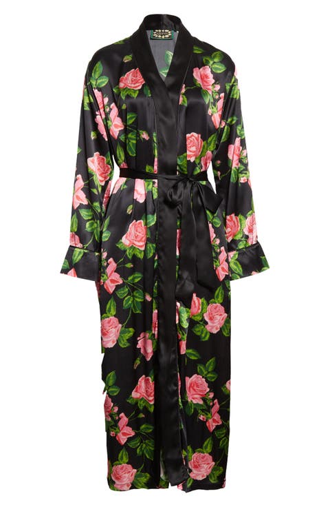 Floral Print Silk Robe (Nordstrom Exclusive)