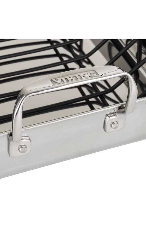 Viking Stainless Steel Roasting Pan & Thermometer In Stainless Steel