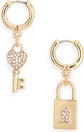 Leith Valentine's Day Lock & Key Drop Earrings