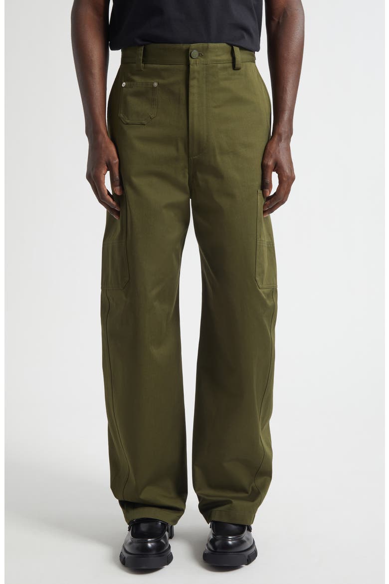 Cotton Canvas Cargo Trousers, Main, color, KHAKI