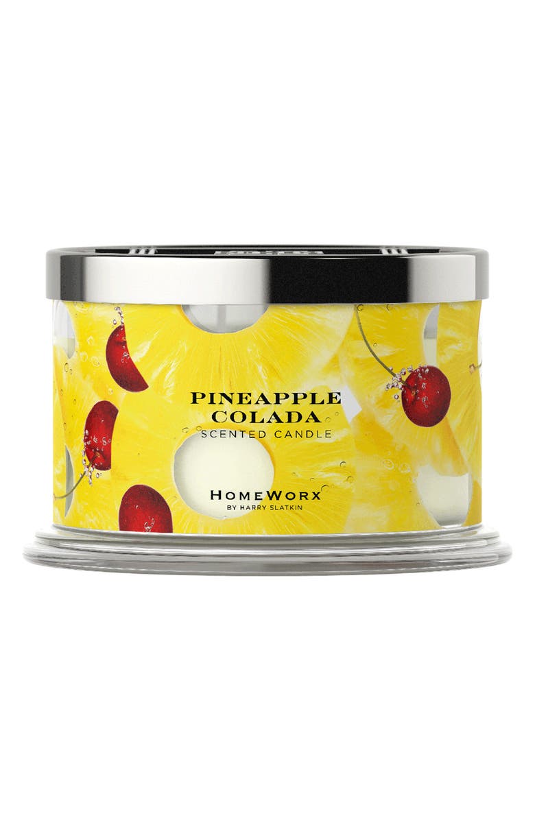 HOMEWORX BY SLATKIN & CO. Pineapple Colada 4-Wick Candle, Main, color, 