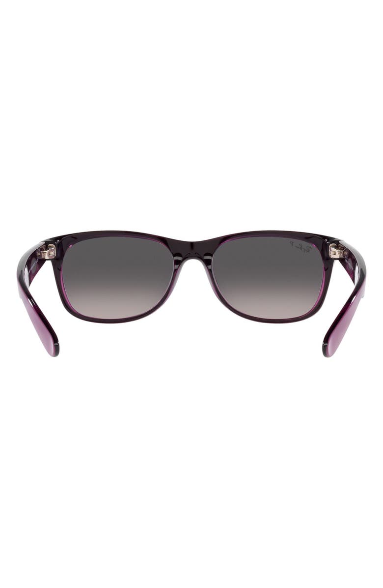 Ray-Ban New Wayfarer 58mm Polarized Square Sunglasses, Alternate, color, Violet