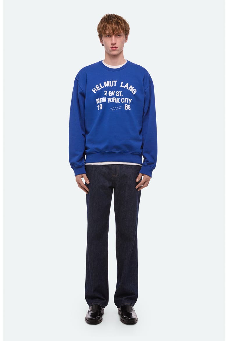 Varsity Cotton French Terry Crewneck Sweatshirt, Alternate, color, ROYAL BLUE