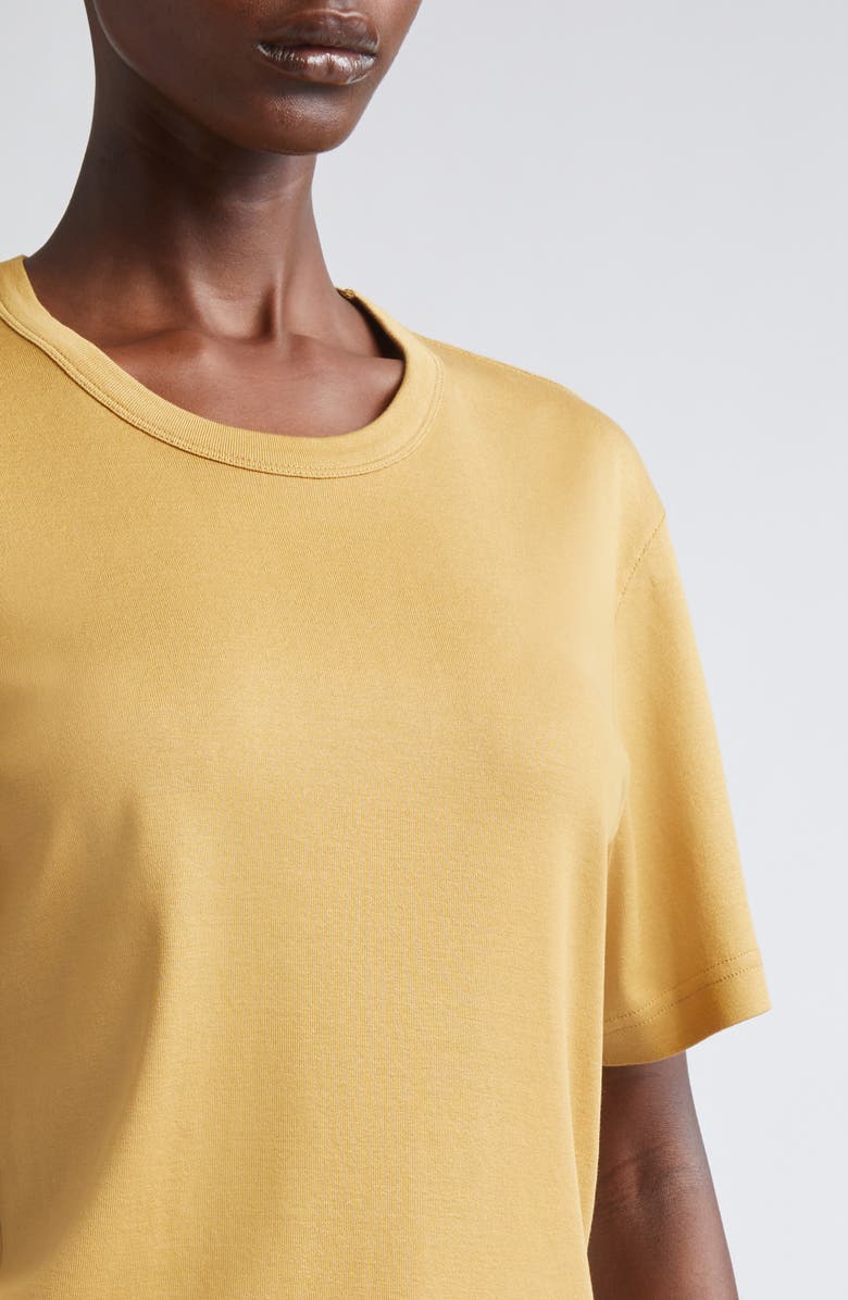 Lemaire Cotton Jersey Rib T-Shirt, Alternate, color, Ochre