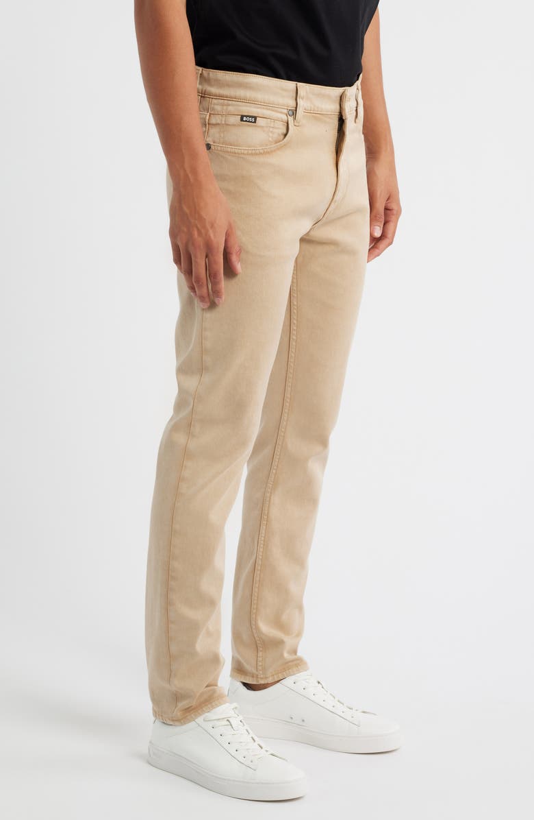 BOSS Delaware Slim Fit Jeans, Alternate, color, Medium Beige