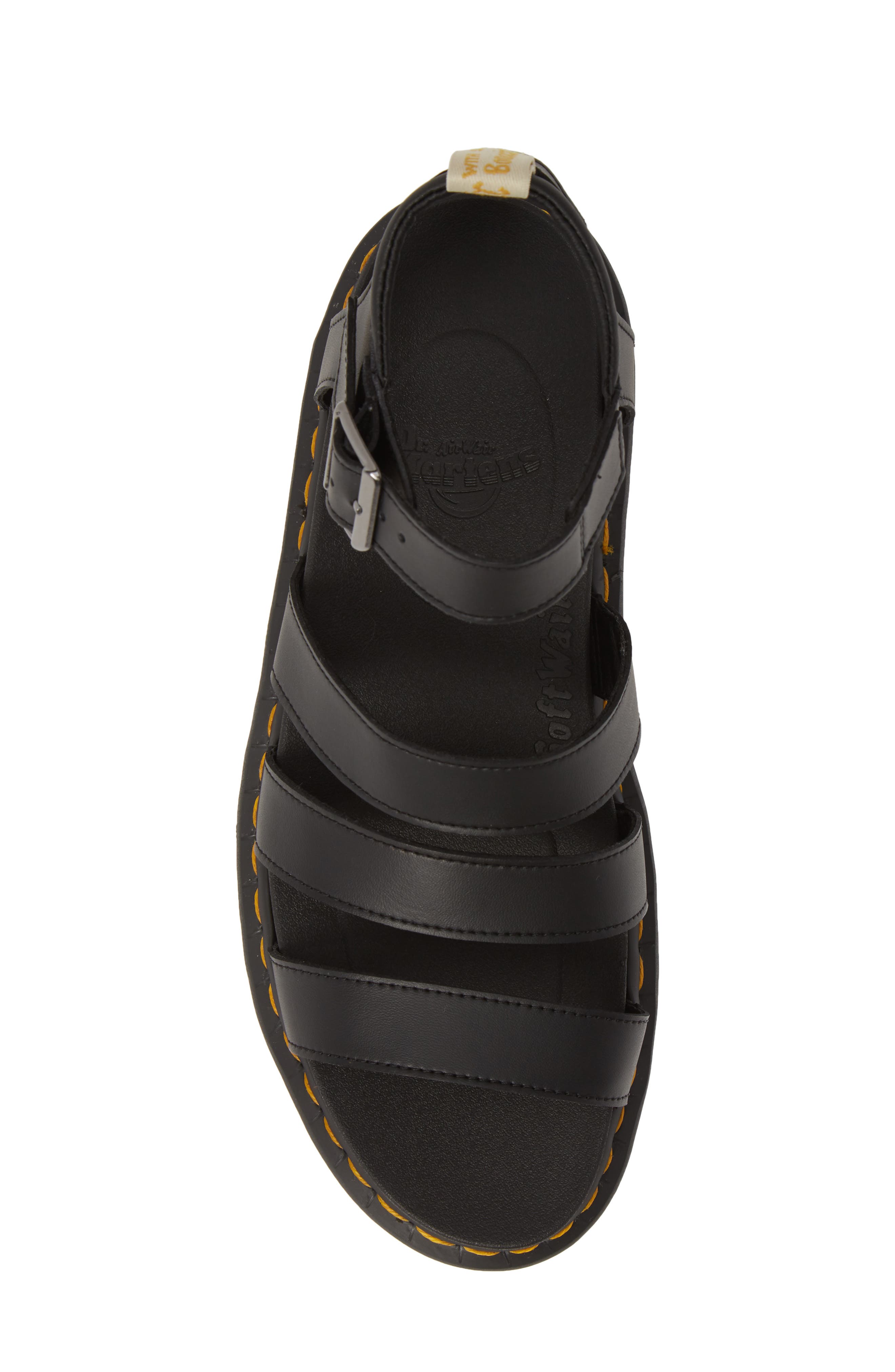 Blaire Sandal, Alternate, color, BLACK VEGAN LEATHER