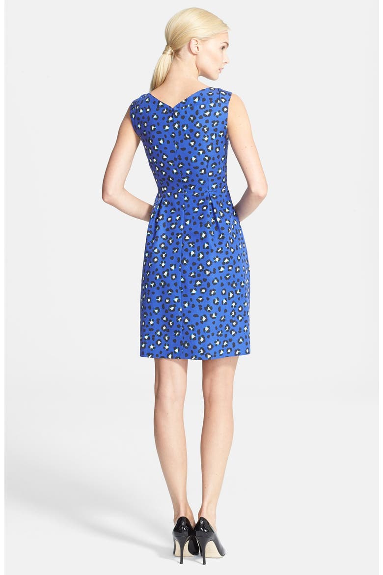 'dawson' cheetah print fit & flare dress, Alternate, color, EMPEROR BLUE