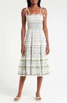 ALICIA BELL Liberty Floral Tiered Cotton & Silk Sundress