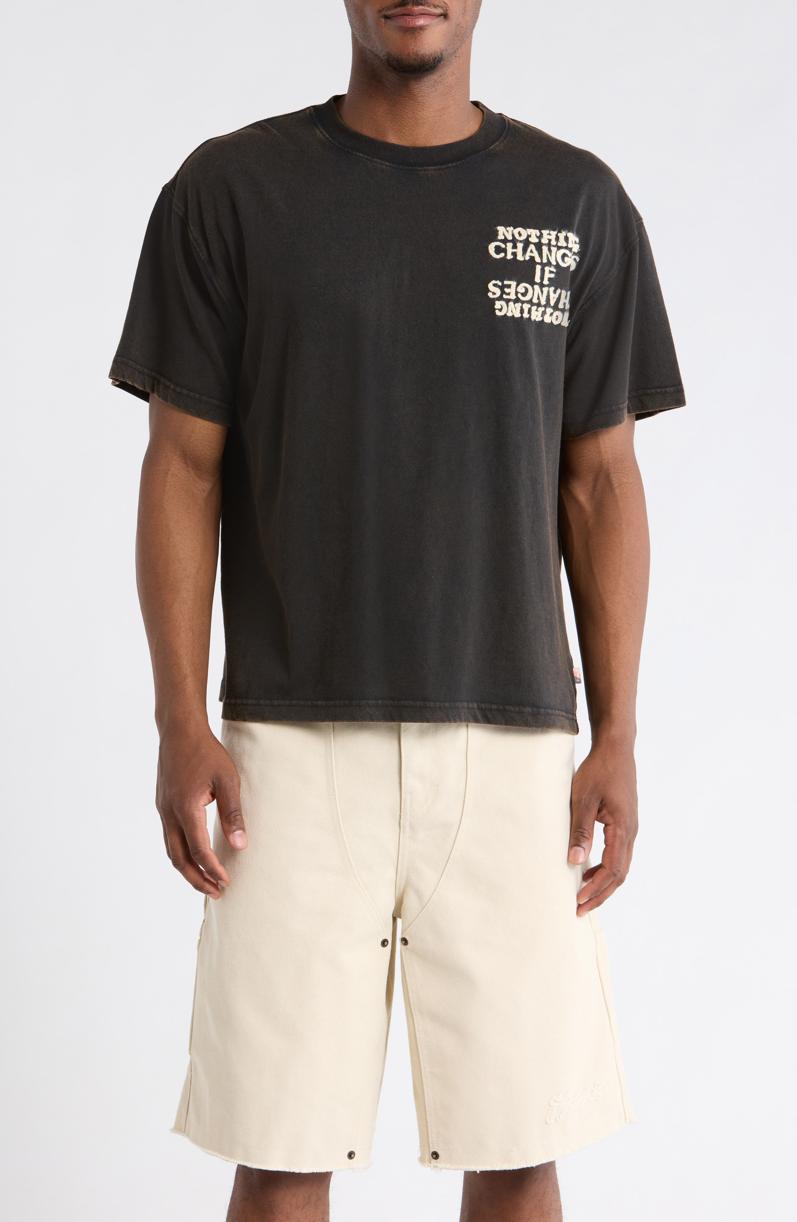 Nothing Changes Cotton Graphic T-Shirt