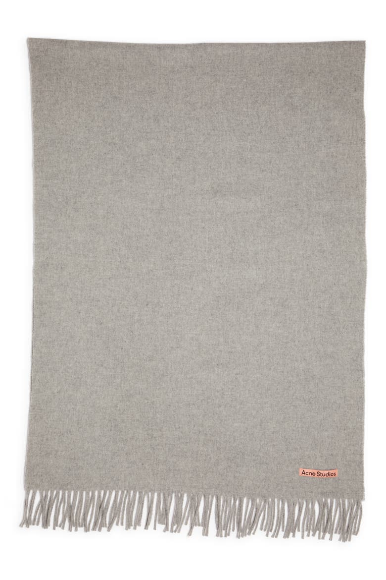 Canada Fringe Scarf, Main, color, LIGHT GREY MELANGE