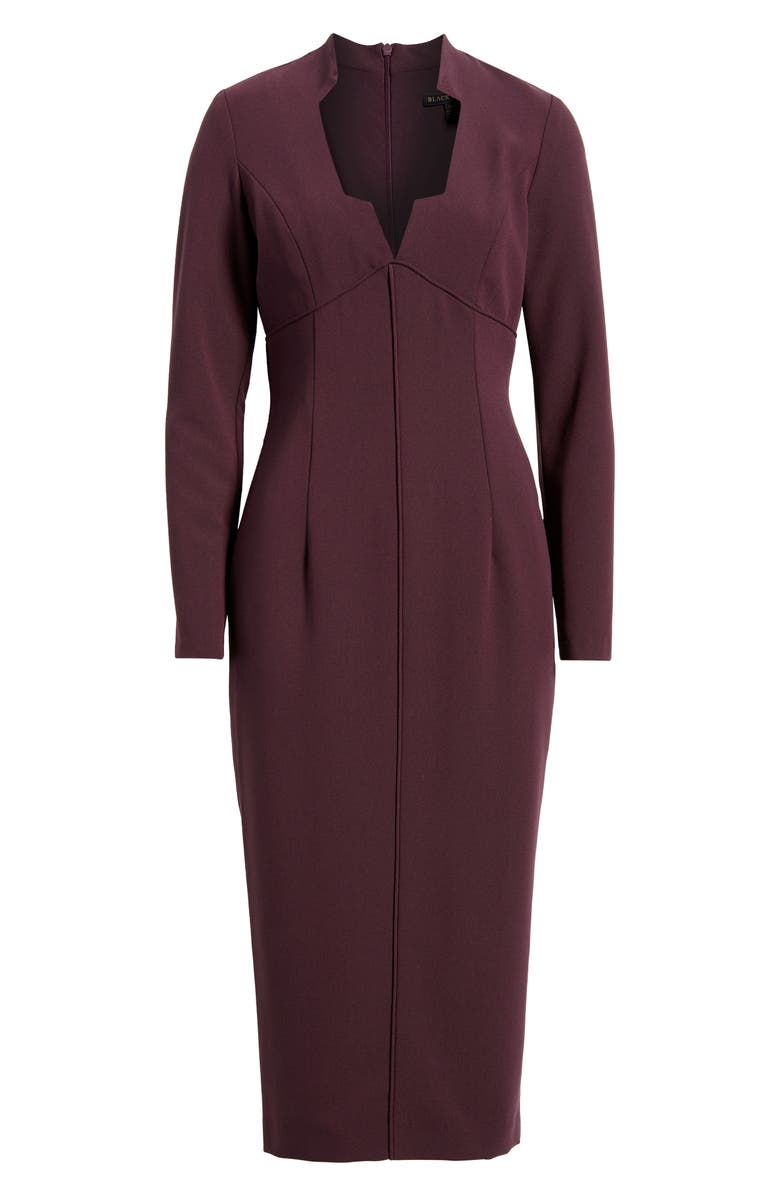 Black Halo Kylah Long Sleeve Midi Dress, Alternate, color, Oxblood