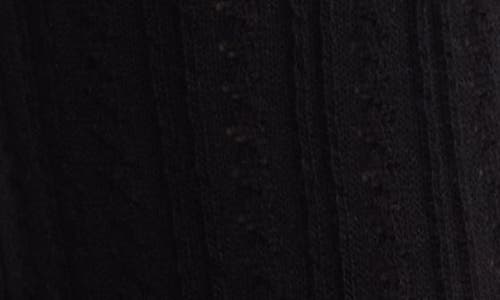 Oroblu Likeable Pointelle Crew Socks In Black