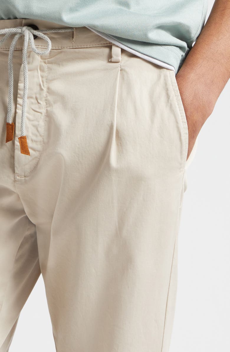 Eleventy Drawstring Waist Stretch Cotton Pants, Alternate, color,