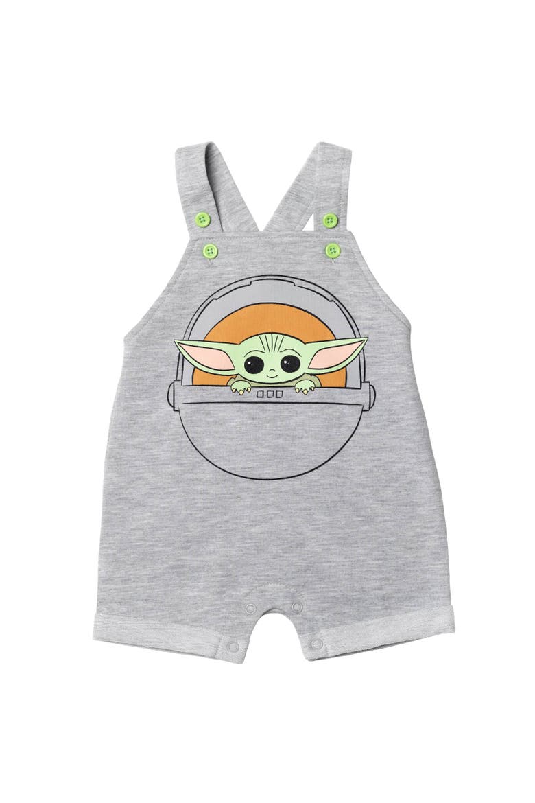 Shortall T-Shirt & Hat Set, Alternate, color, Baby Yoda Gray Gray