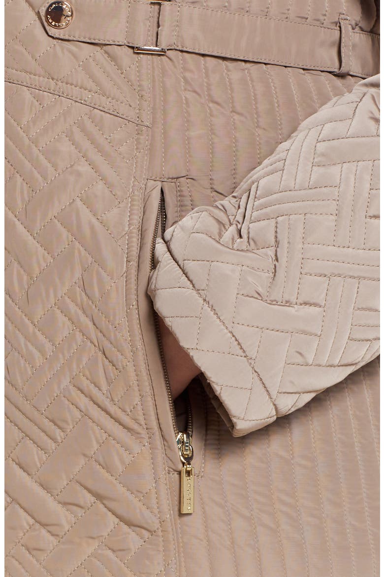 Quilted Jacket with Removable Hood, Alternate, color, MUSHROOM