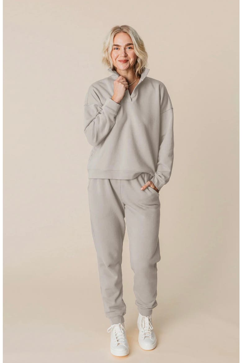 Women's Organic Cotton Teddy Everywhere Jogger, Main, color, Stone