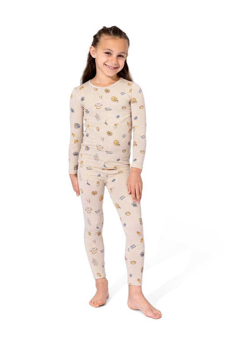 Kids' Football Set of 2 Piece Pajamas, Alternate, color, Football