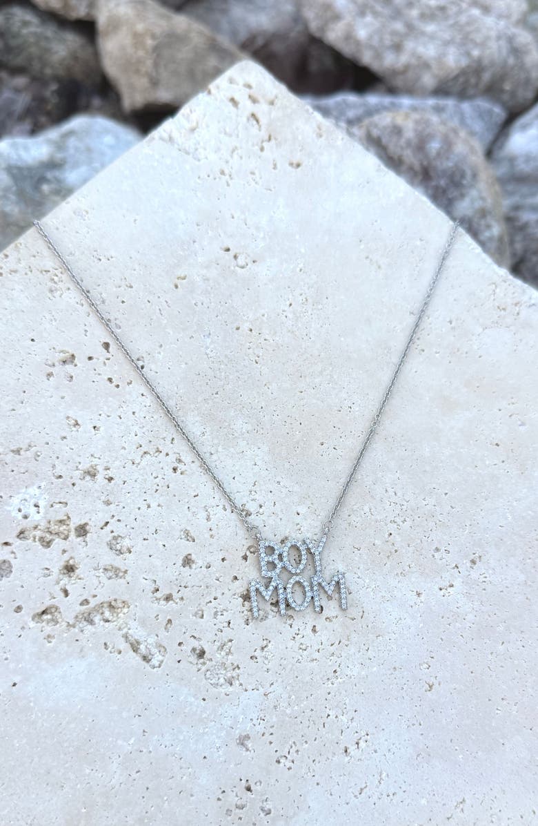 Adornia 'Boy Mom' Pendant Necklace, Alternate, color, 