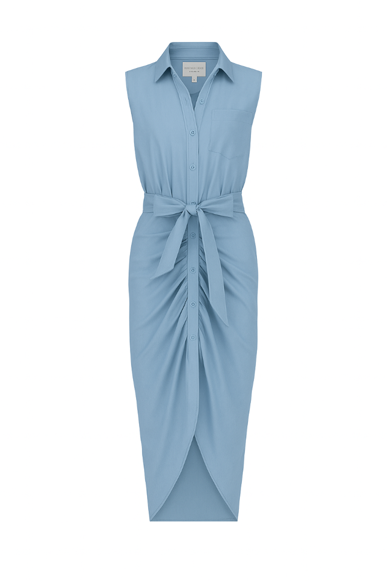 The Washed Linen Shirt, Alternate, color, Light Blue/White