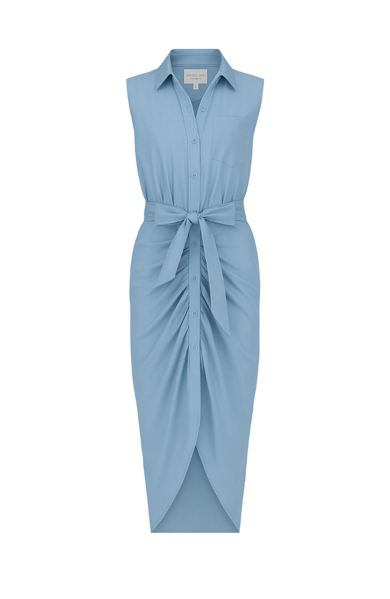 The Shirt by Rochelle Behrens The Washed Linen Shirt, Alternate, color, Light Blue/White