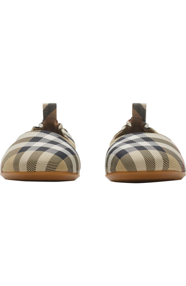 Burberry Check Ballerinas, Alternate, color, Sand Beige