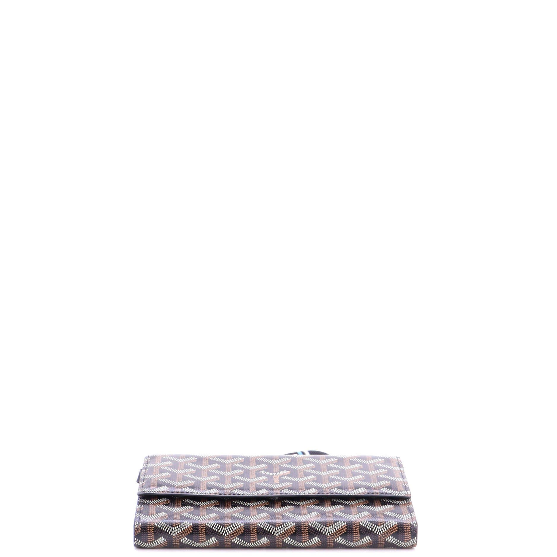 Varenne Continental Wallet with Strap Coated Canvas, Alternate, color, Black
