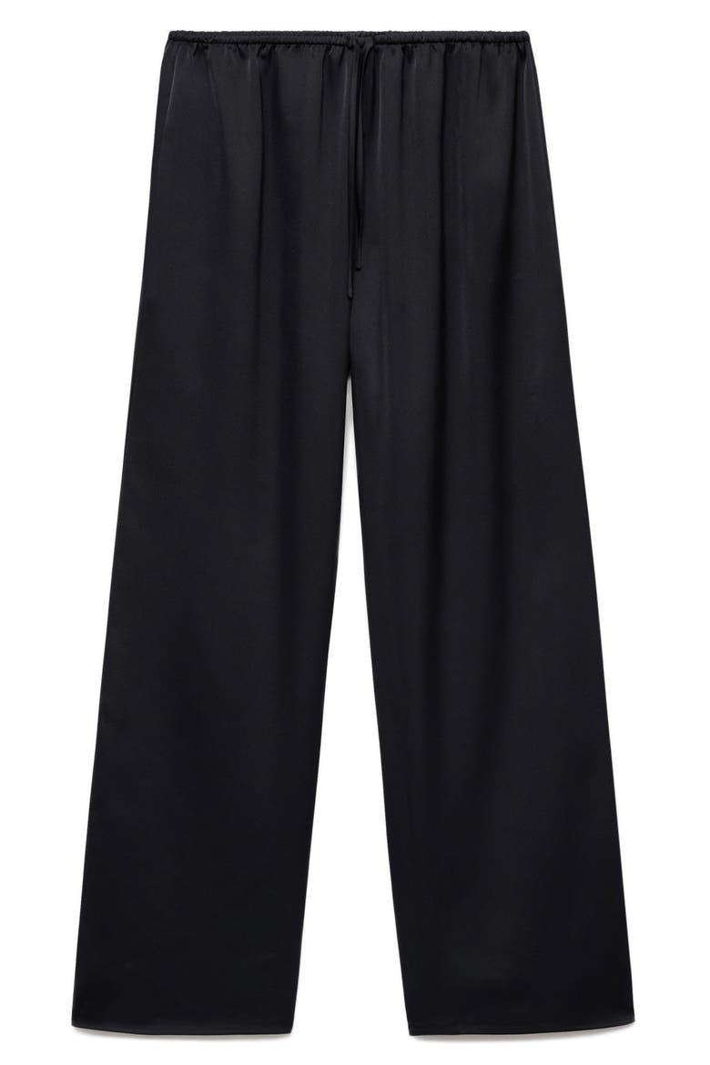 Satin Pajama Pants, Alternate, color, CHARCOAL