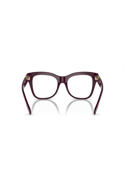Burberry 52mm Square Optical Glasses In Burgundy
