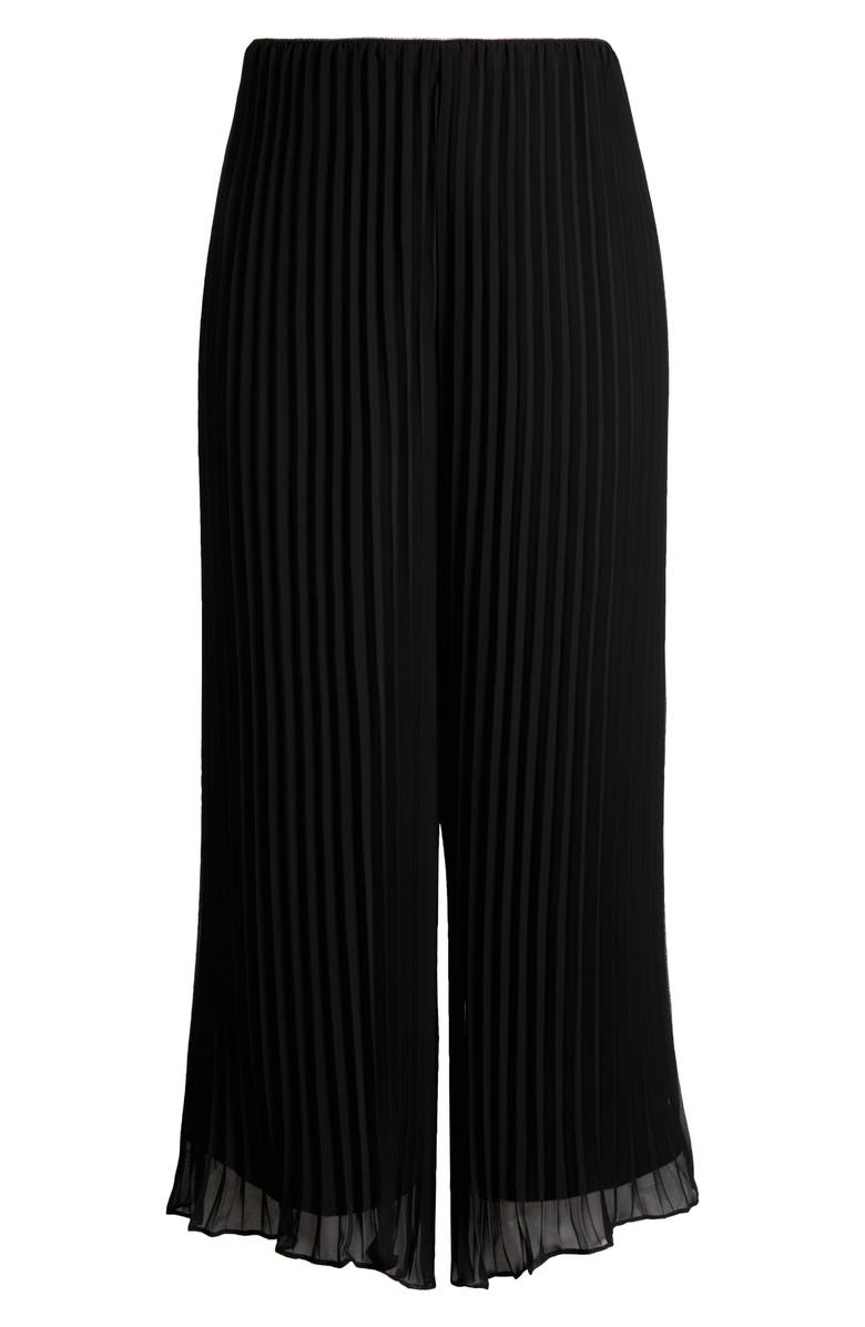 Alex Evenings Pleated Wide Leg Chiffon Pants, Alternate, color, 